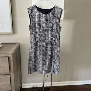 Theory navy silk dress